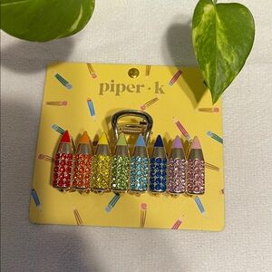 Piper K Colorful Pencil Brooch